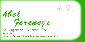 abel ferenczi business card